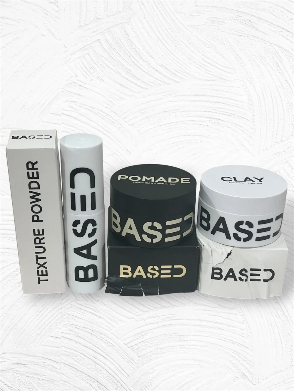 BASED BODYWORKS Pomade Clay & Texture Powder Styling Bundle NIB